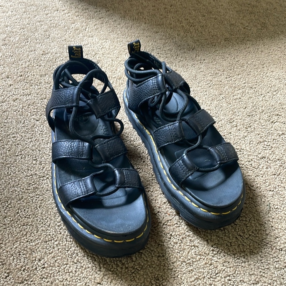 Dr. Marten’s Nartilla Black Platform Sandals